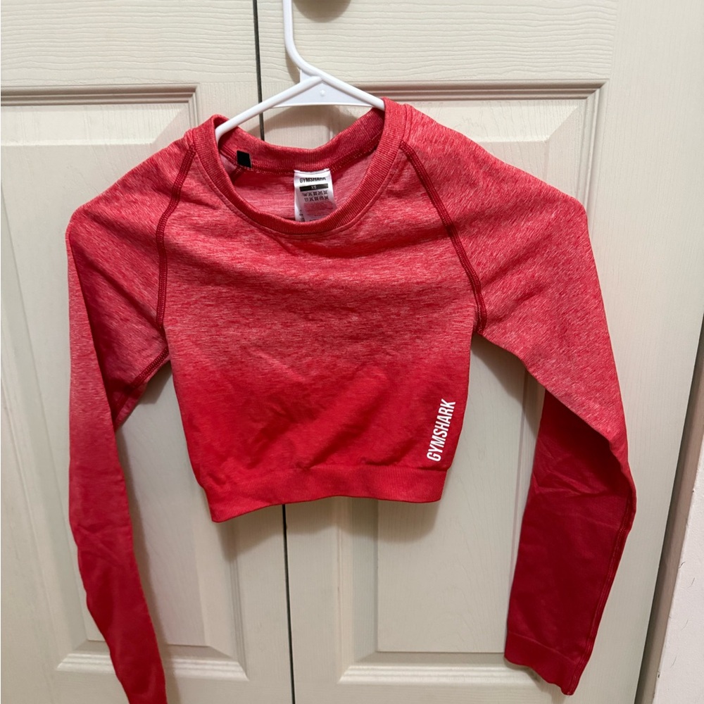 Gymshark Red Long Sleeve Crop Top